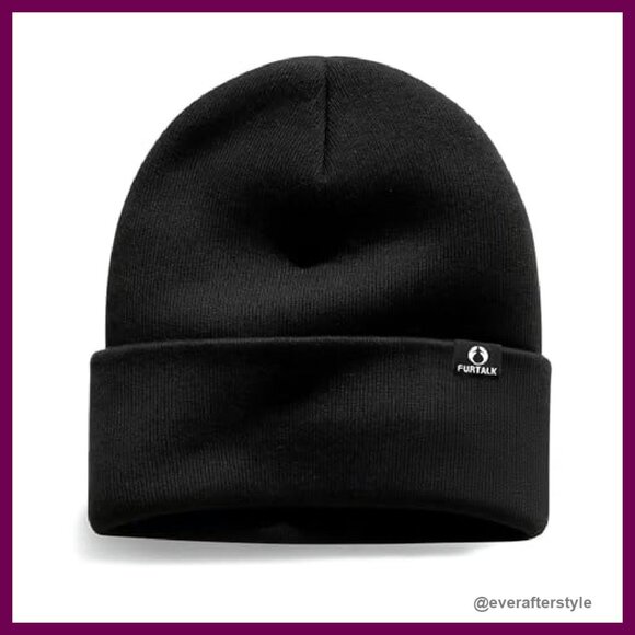 Merino Wool Beanie Double Layer Knitted Winter Hat Unisex Warm Minimal main image 6